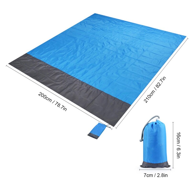 Portable Waterproof  Beach Mat Pocket Blanket