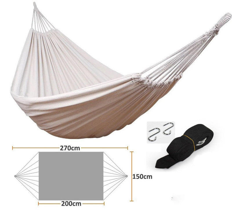 Outdoor Beach Canvas Double Hammock Lazy Swing Chair