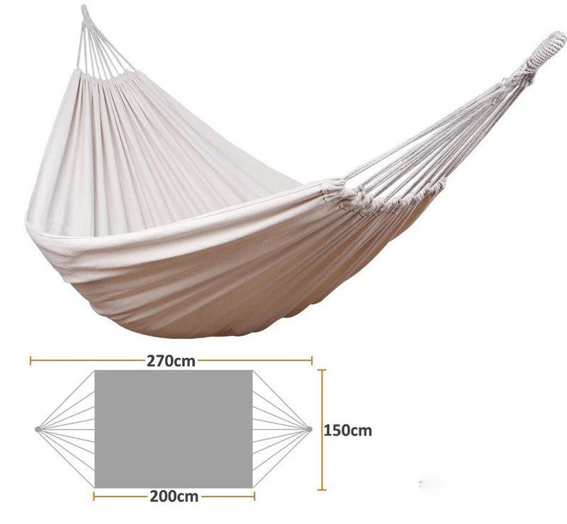 Outdoor Beach Canvas Double Hammock Lazy Swing Chair