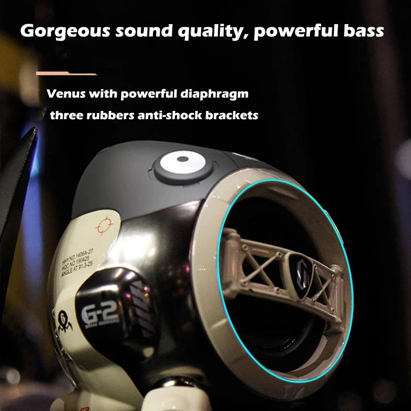 Gravastar Subwoofer Portable Bluetooth Speaker Wireless Stereo Heavy Bass Column Mini Loudspeaker LED Metal Boombox Music Player