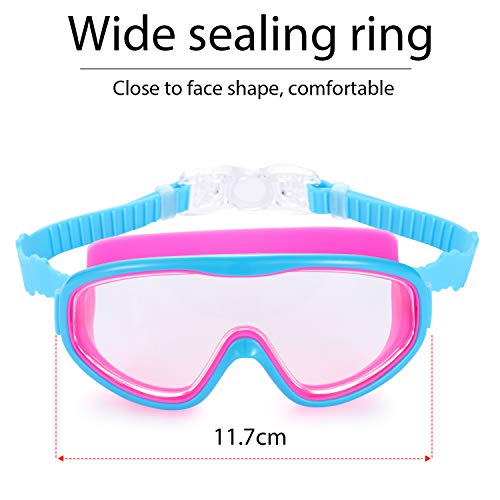 2 Pack Kids Swim Goggles for Children from 3 to 15 Years Old.