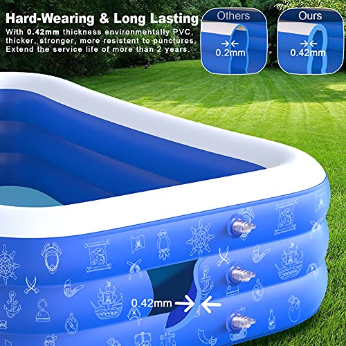 WWF Inflatable Swimming Pool for Kids and Adults, Full-Sized.