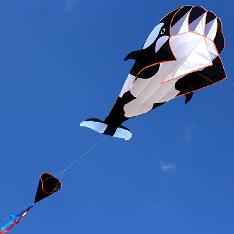 Multicolored Dolphin Kites With Tail.