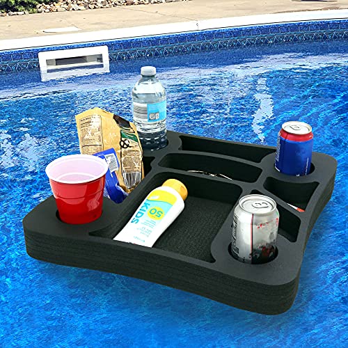 Polar Whale Floating Drink Tray for Pool Beach Parties. Durable Foam 17.5 Inches Large 10 Compartments UV Resistant