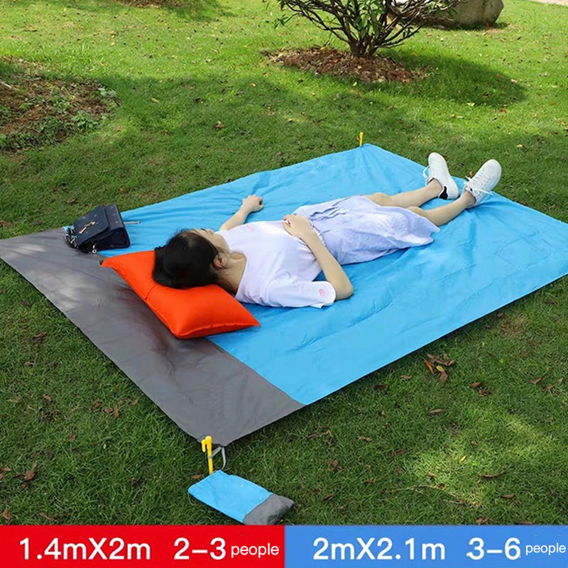 Portable Waterproof  Beach Mat Pocket Blanket