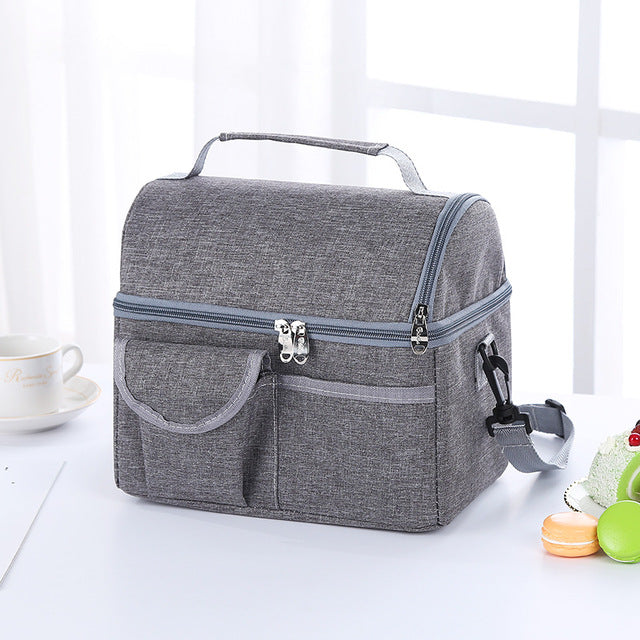 Large Capacity Waterproof Portable Thermal Lunch Bag.