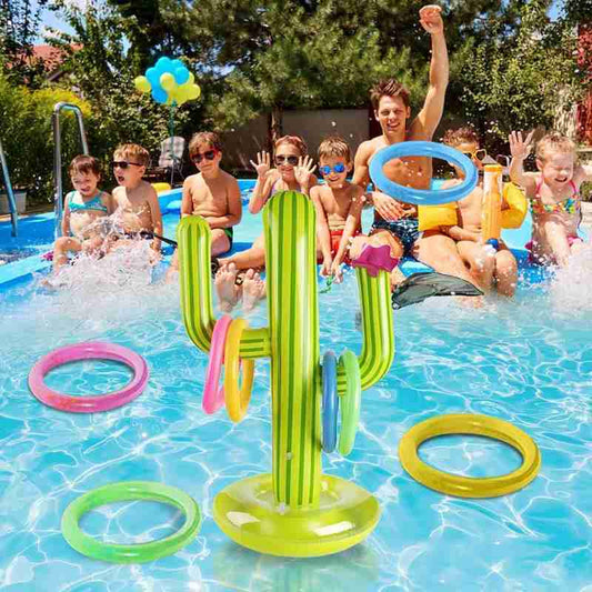 PVC Inflatable Cactus Toss. Party Beach/Pool Toys Set.